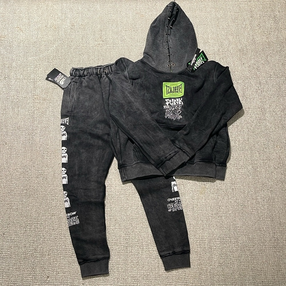 Overthrow X Everlast X Punk Oversize Hoodie and Sweatpants